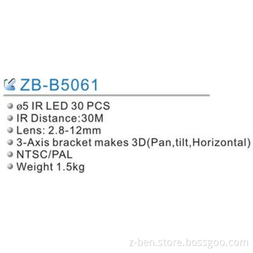 Varifocal Dome Camera with 1/3-inch Sony Sensor, 12V DC Power Supply, NTSC and PAL Signal System
